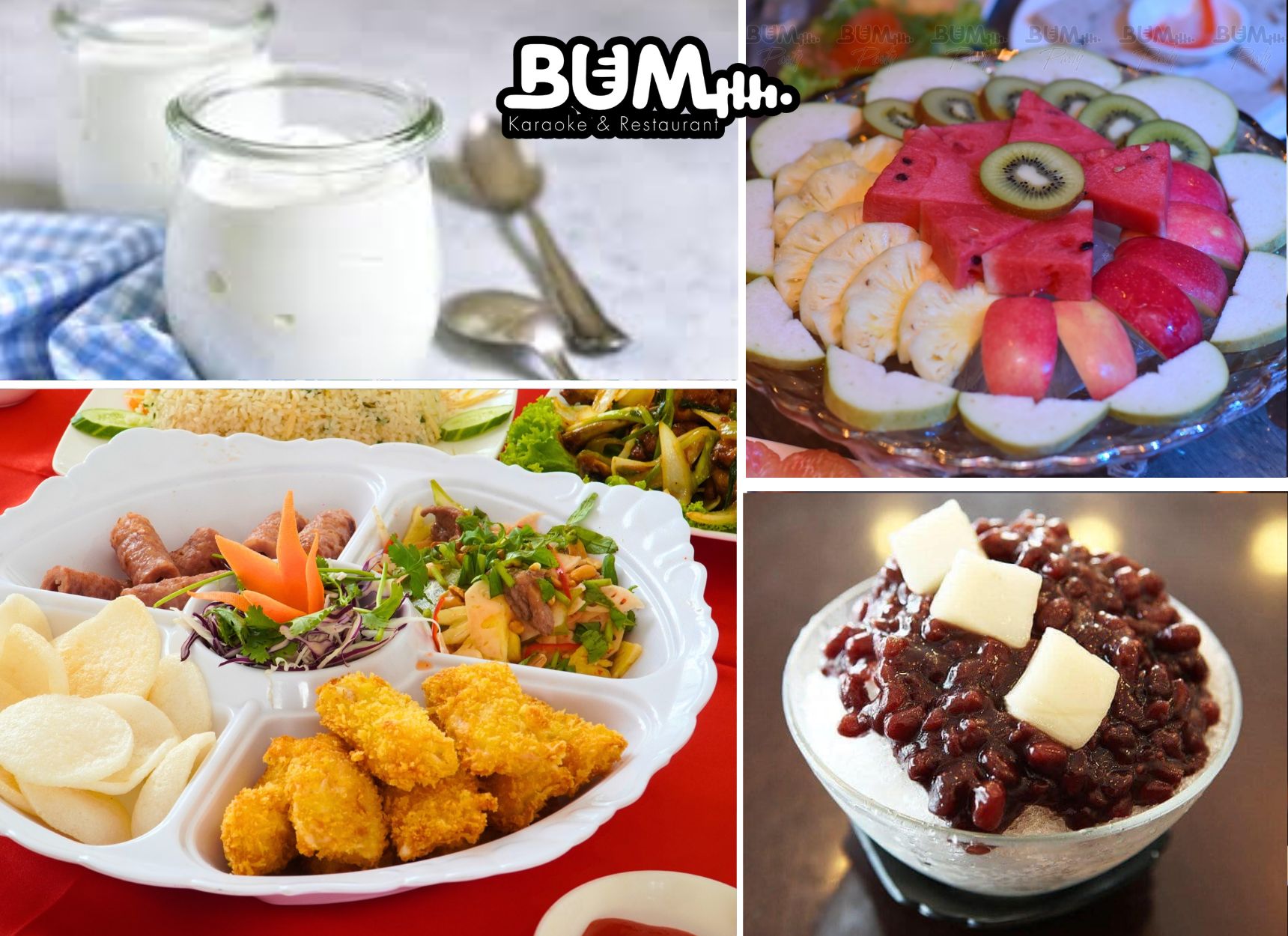 Món khai vị và tráng miệng khi đặt tiệc