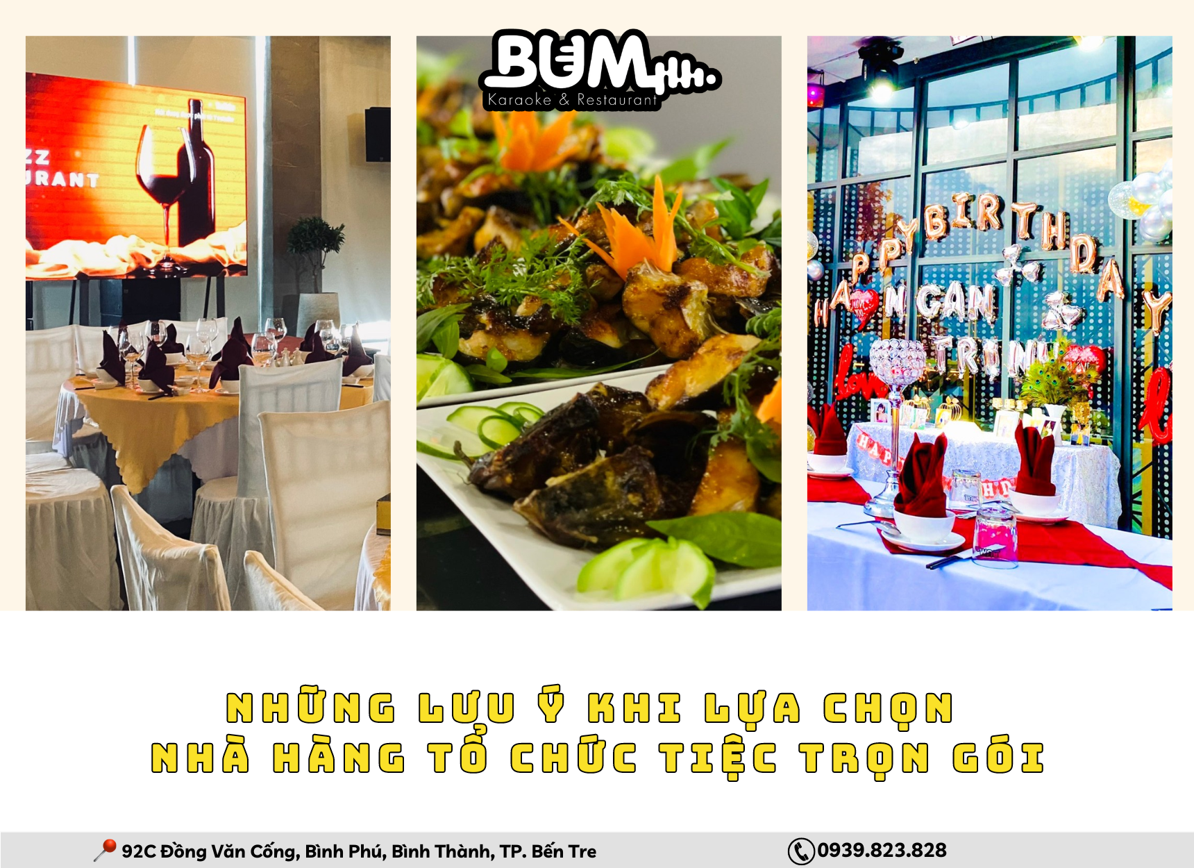 Những lưu ý khi lựa chọn nhà hàng tổ chức tiệc sinh nhật trọn gói