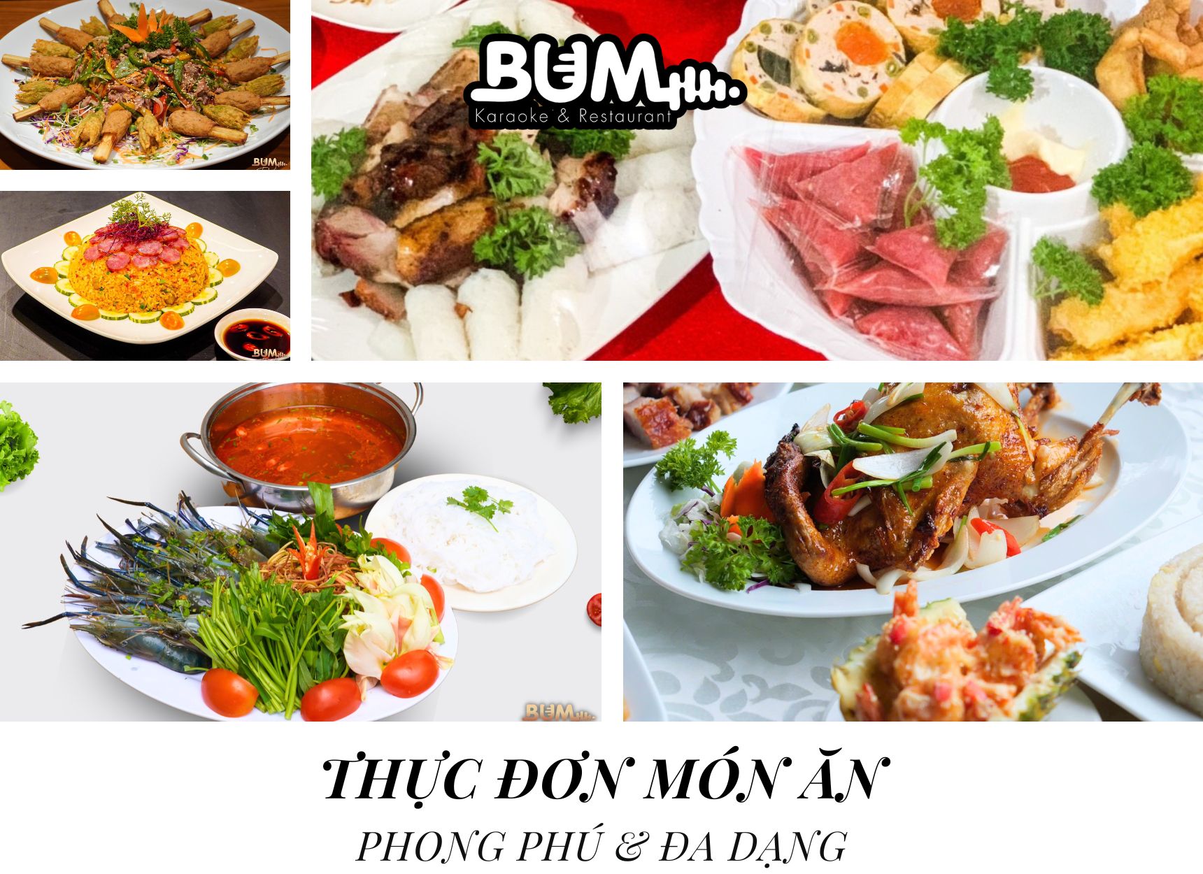 Thực đơn đặt tiệc tại nhà phong phú và đa dạng