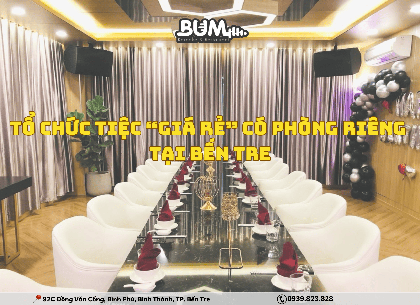 Tổ chức tiệc có phòng riêng giá rẻ