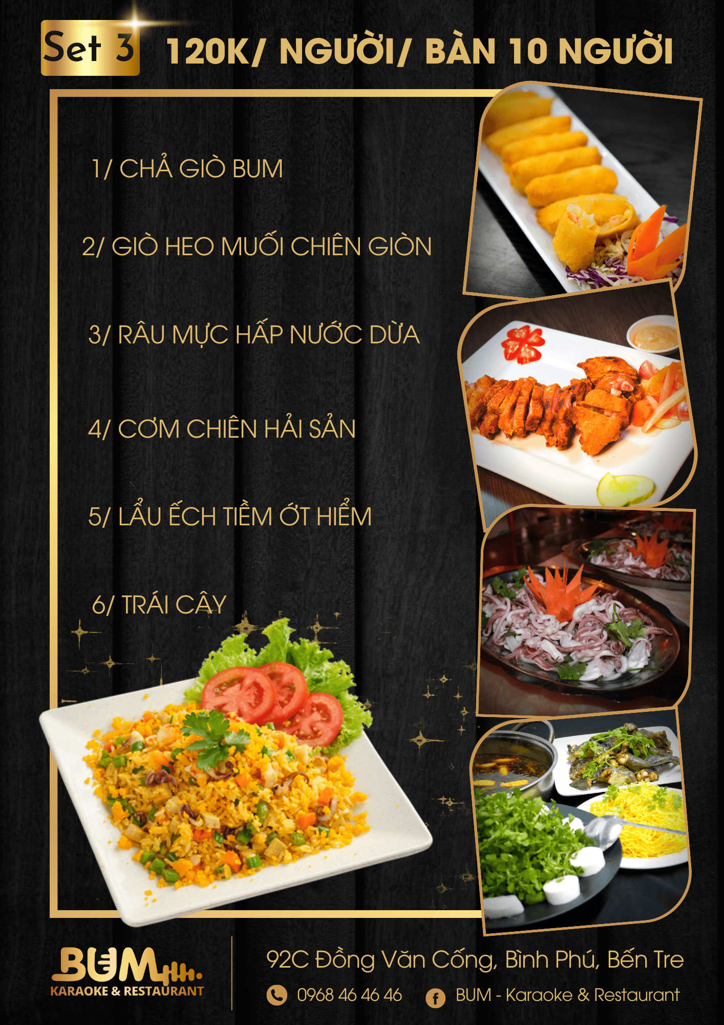 Set menu tiệc giá rẻ 1.200.000đ