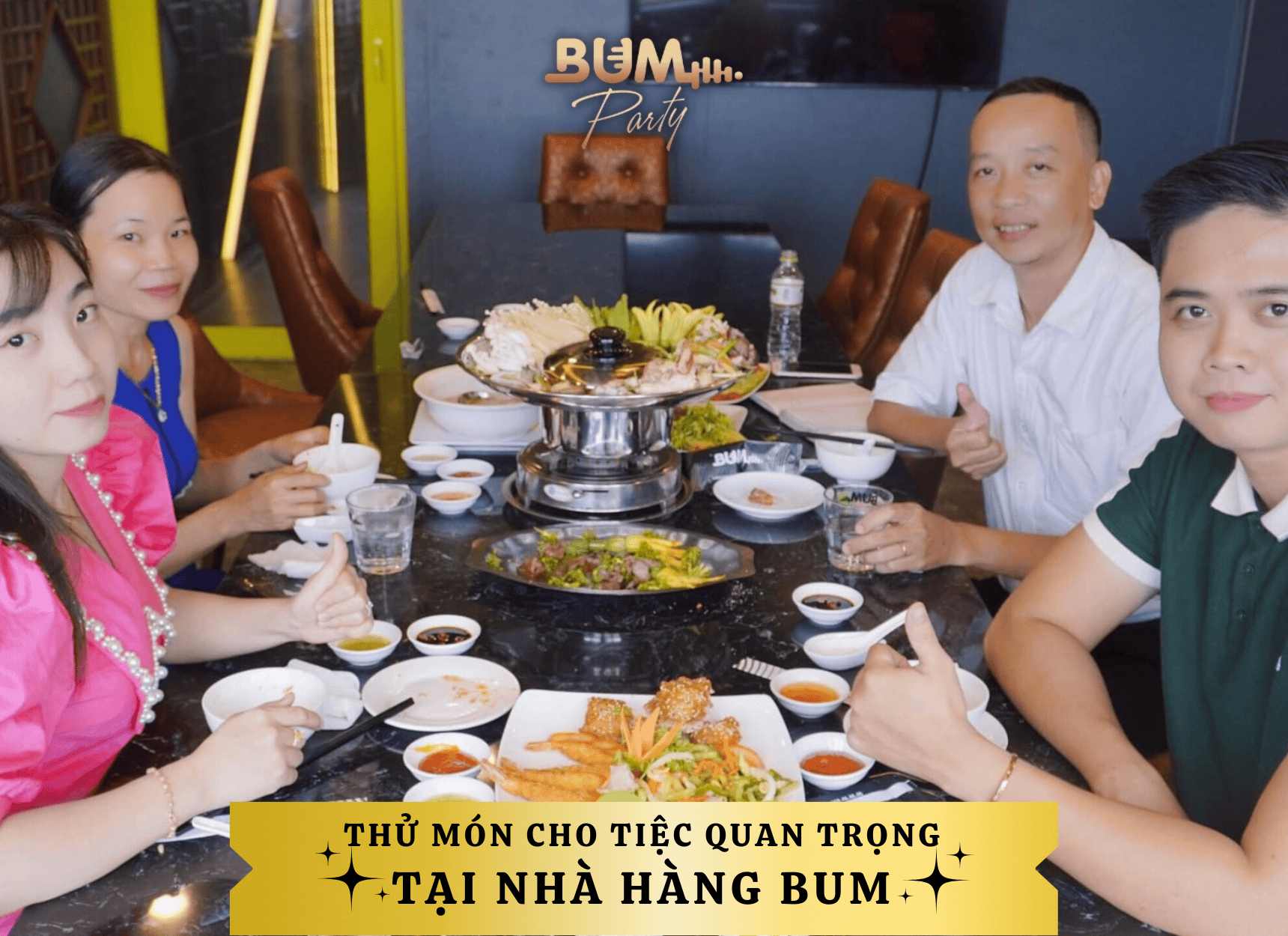 Thử món cho tiệc quan trọng tại nhà hàng Bum